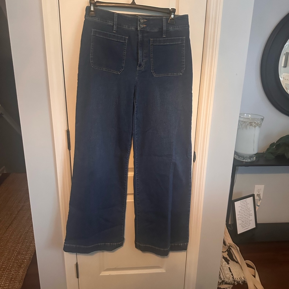 INC International Concepts Dark Blue Flare Jeans